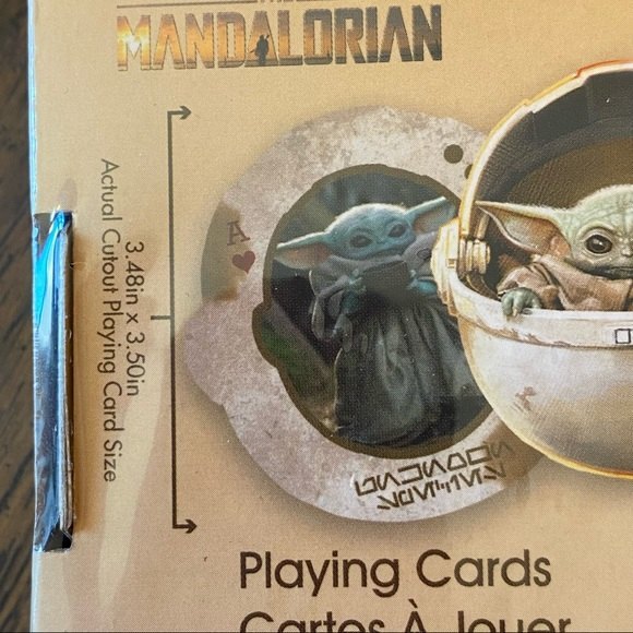 STAR WARS The Mandelorian THE CHILD shaped playing cards, NEW in wrapper - Picture 3 of 7